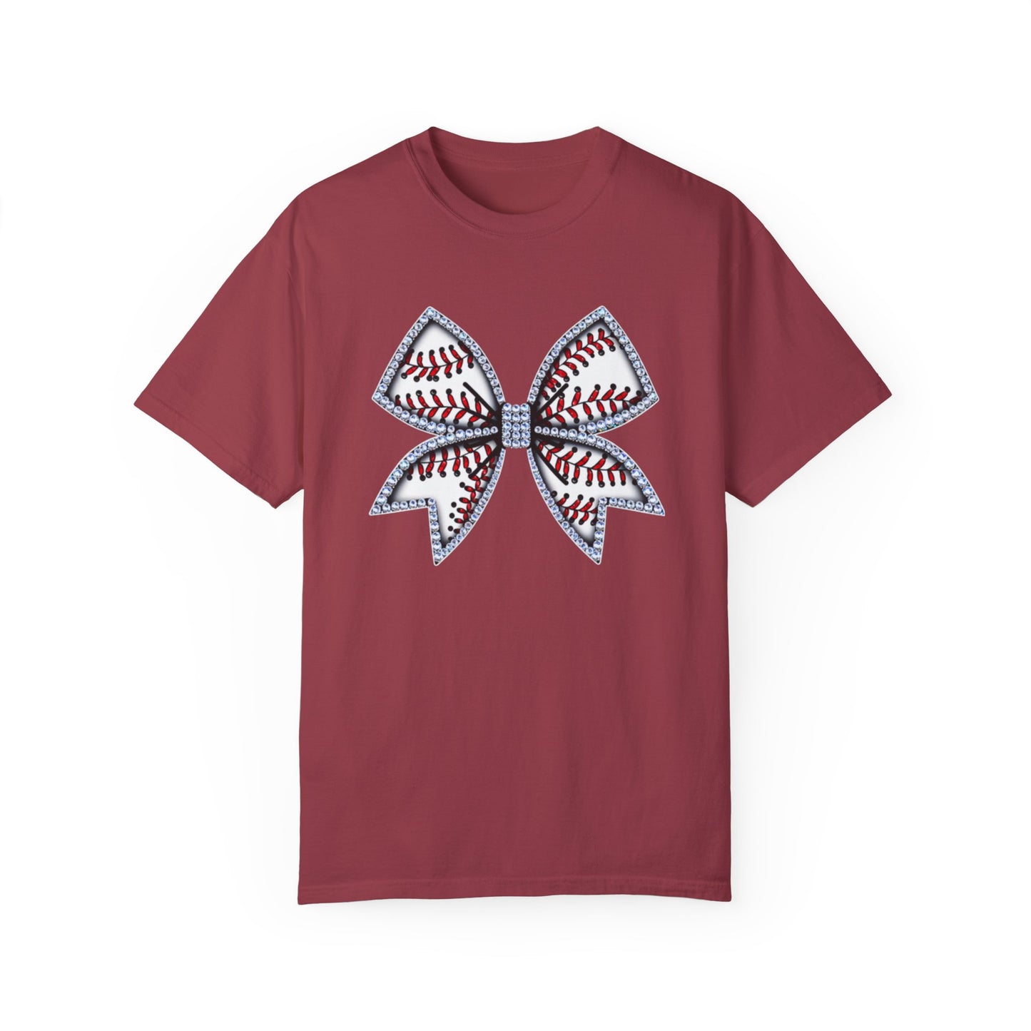 Rhinestone Baseball Bow T-Shirt