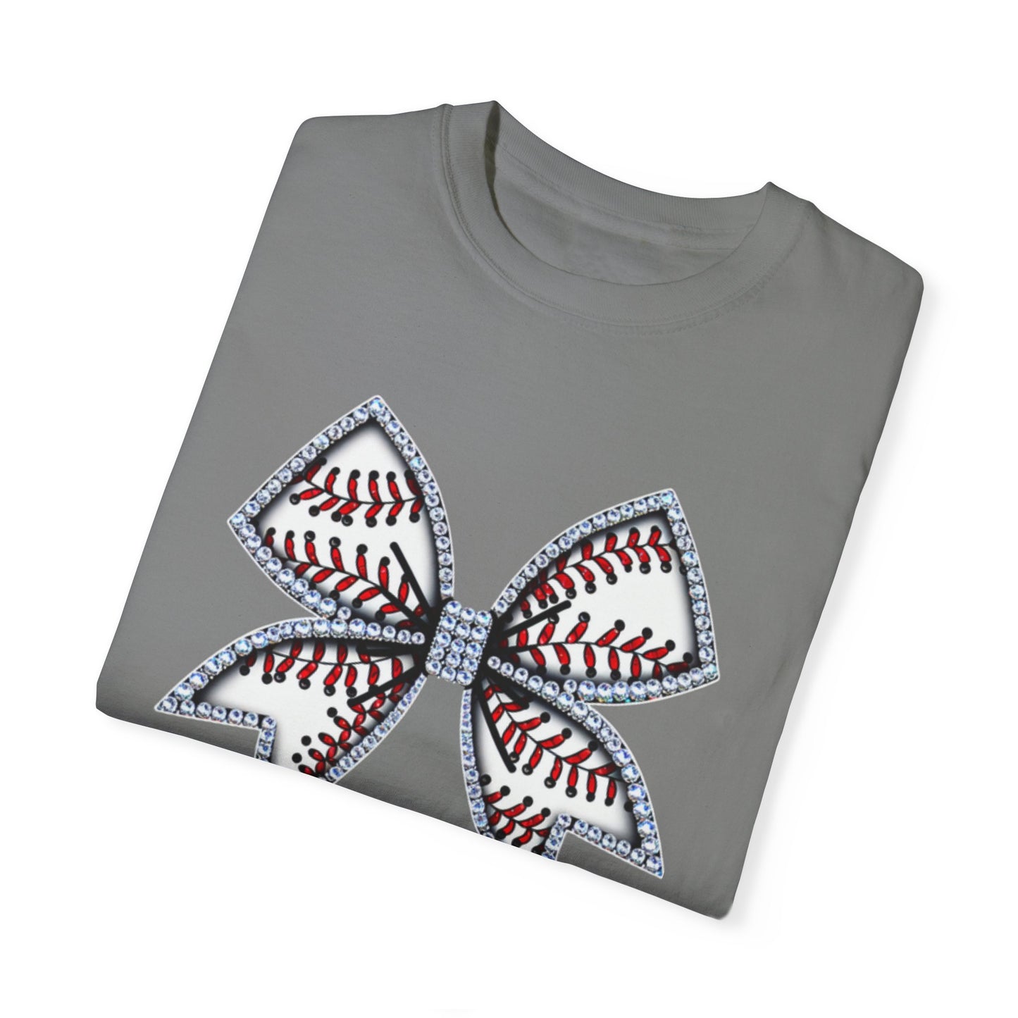 Rhinestone Baseball Bow T-Shirt