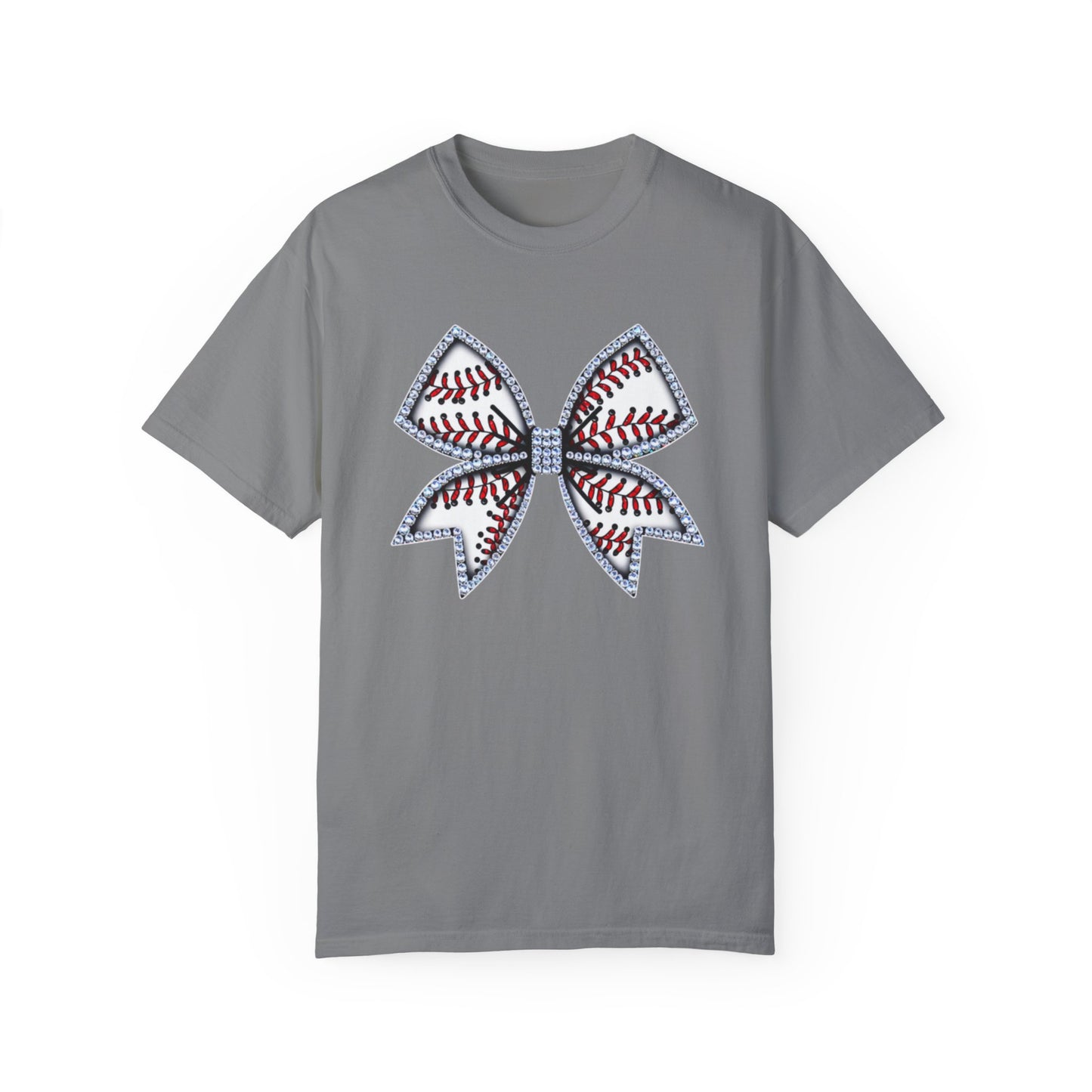 Rhinestone Baseball Bow T-Shirt