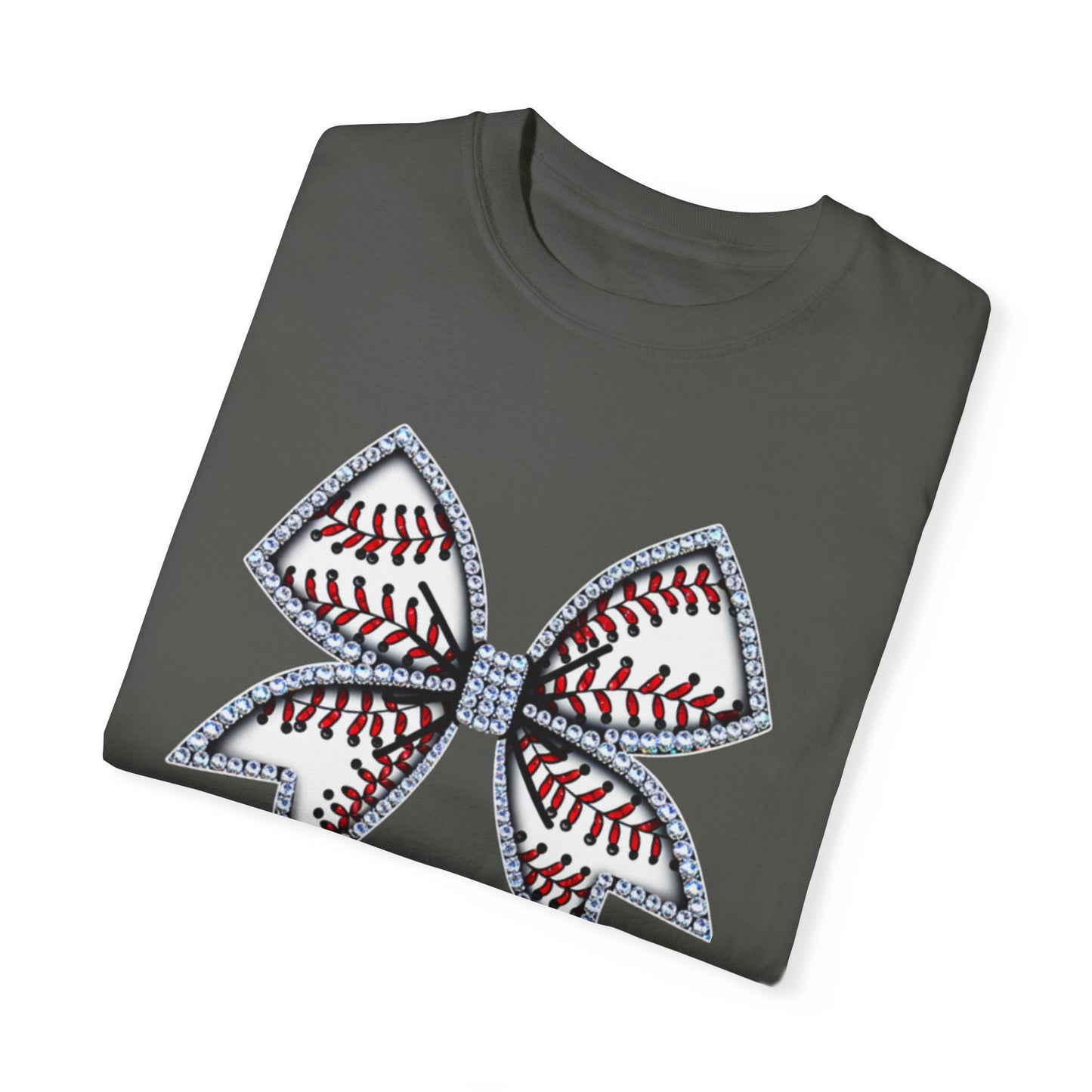 Rhinestone Baseball Bow T-Shirt