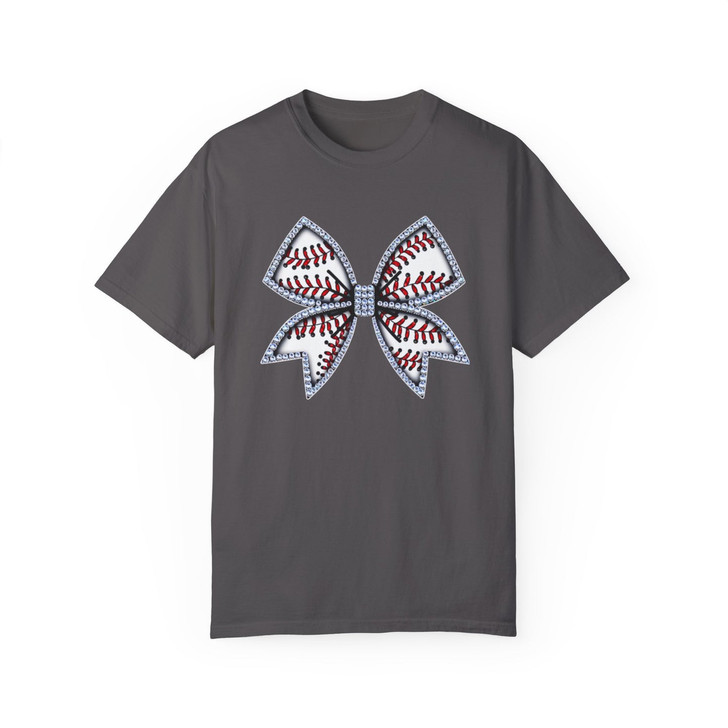Rhinestone Baseball Bow T-Shirt