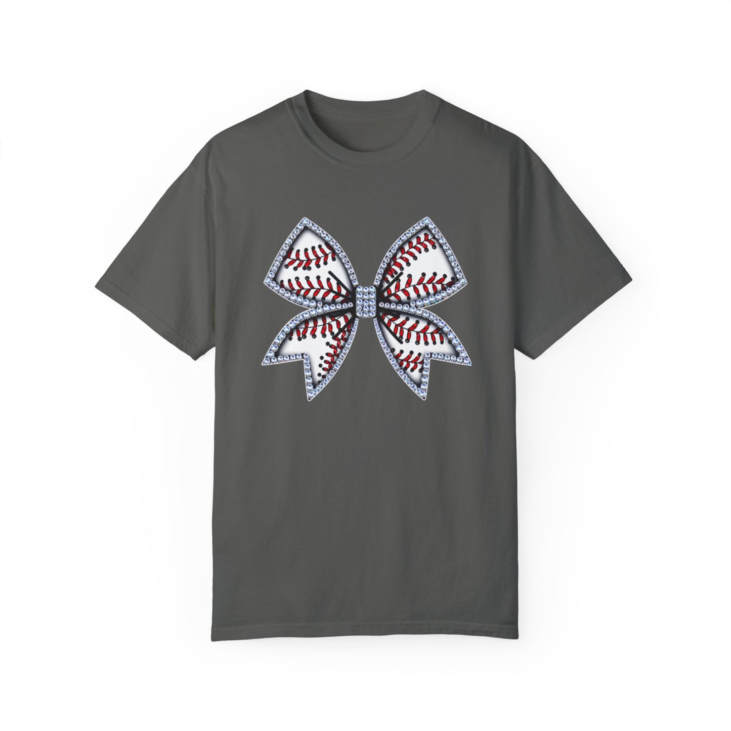Rhinestone Baseball Bow T-Shirt