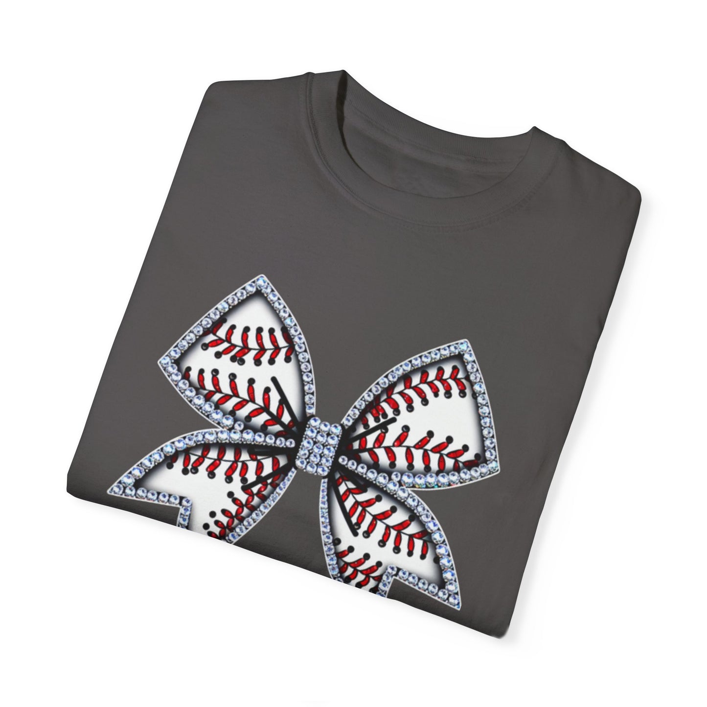 Rhinestone Baseball Bow T-Shirt