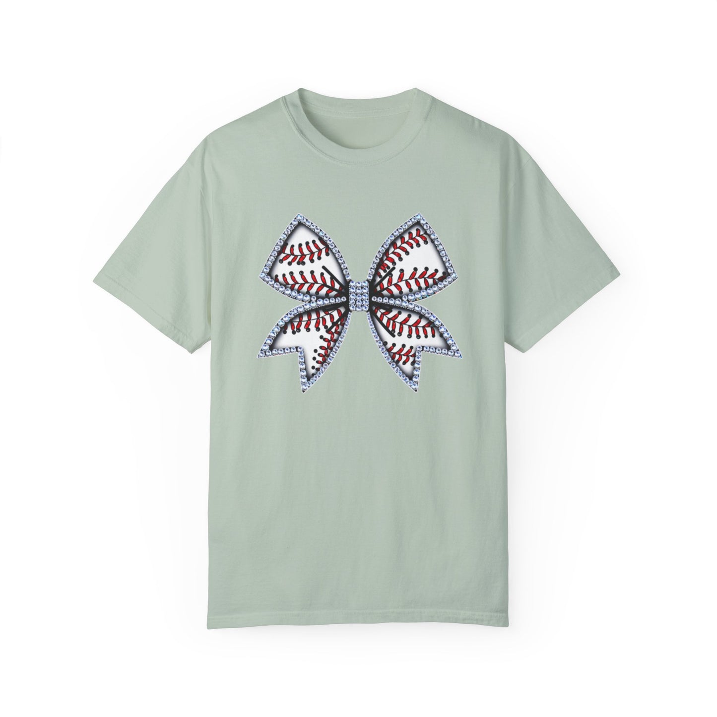 Rhinestone Baseball Bow T-Shirt
