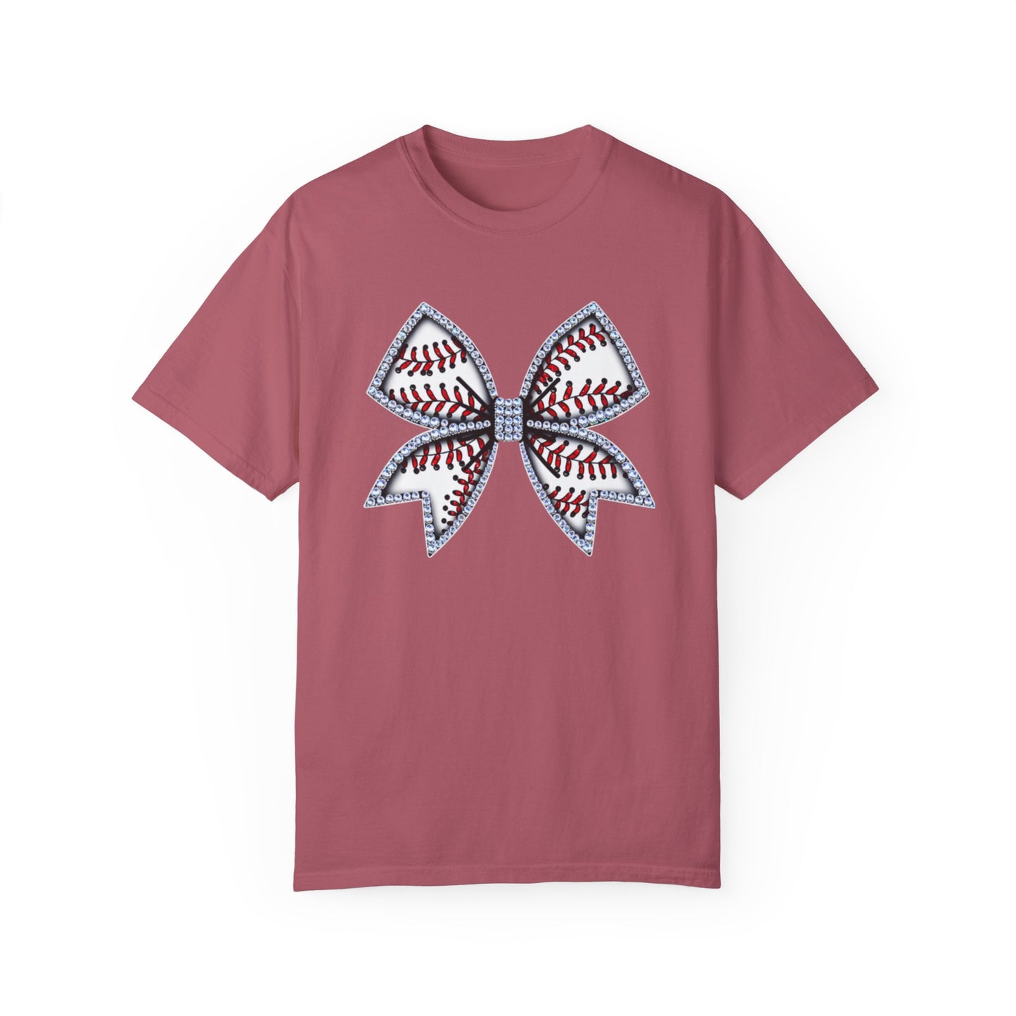 Rhinestone Baseball Bow T-Shirt