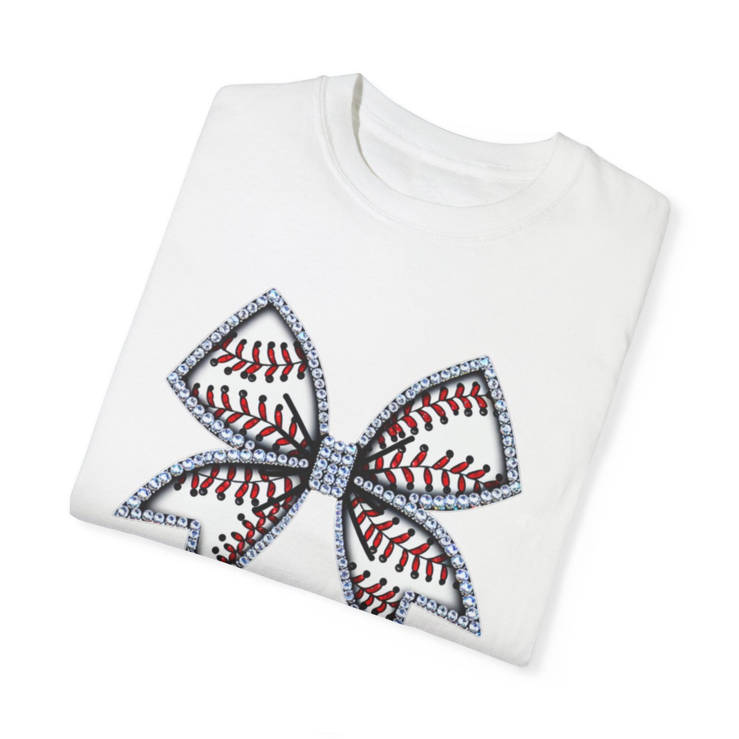Rhinestone Baseball Bow T-Shirt
