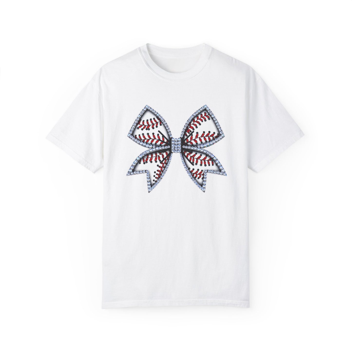 Rhinestone Baseball Bow T-Shirt
