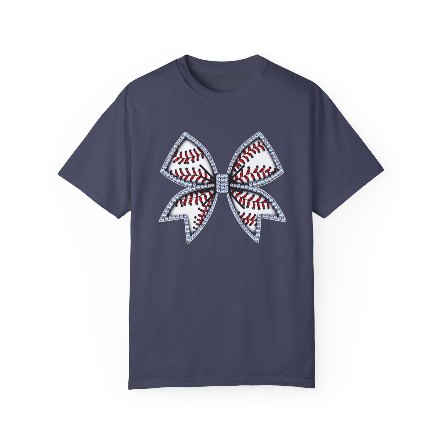 Rhinestone Baseball Bow T-Shirt