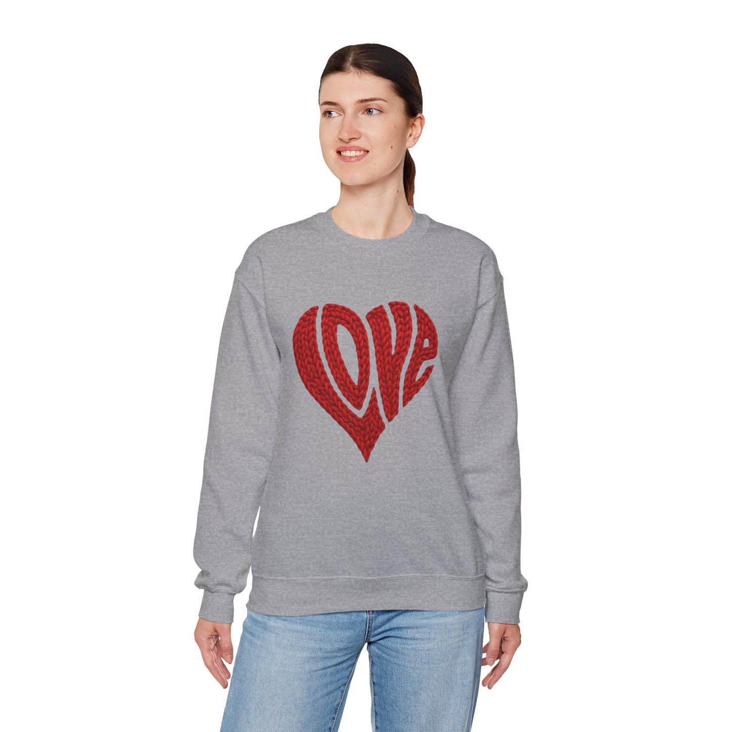 Love Heart Crewneck Sweatshirt