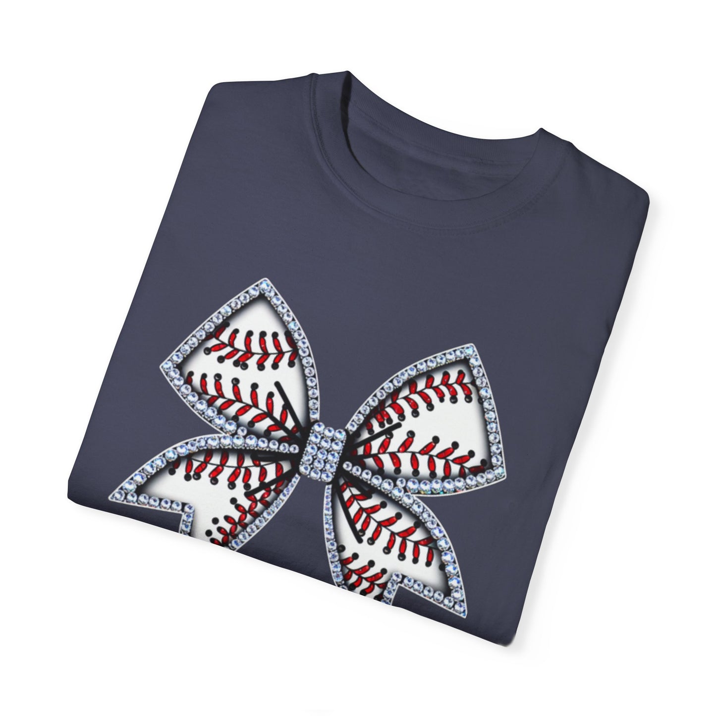 Rhinestone Baseball Bow T-Shirt