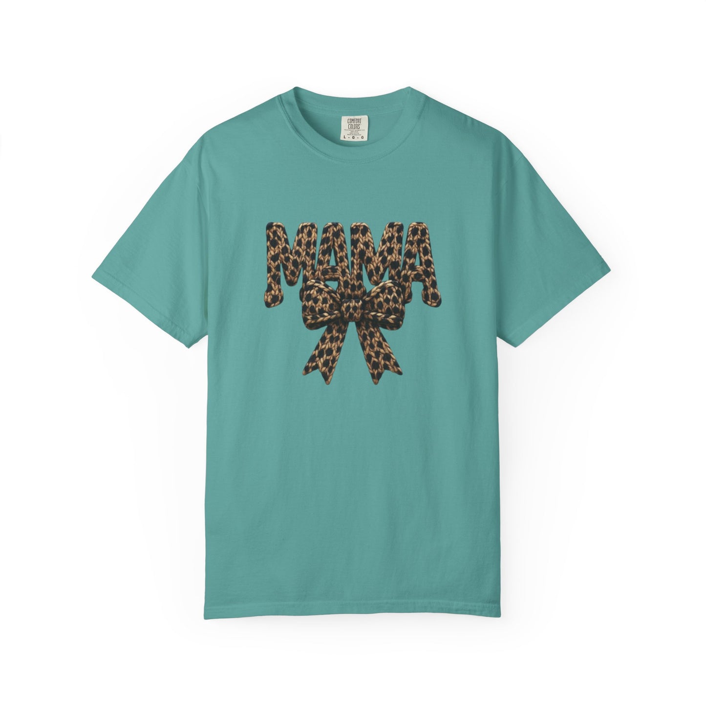 Mama Faux Quilted Cheetah Comfort Colors T-shirt