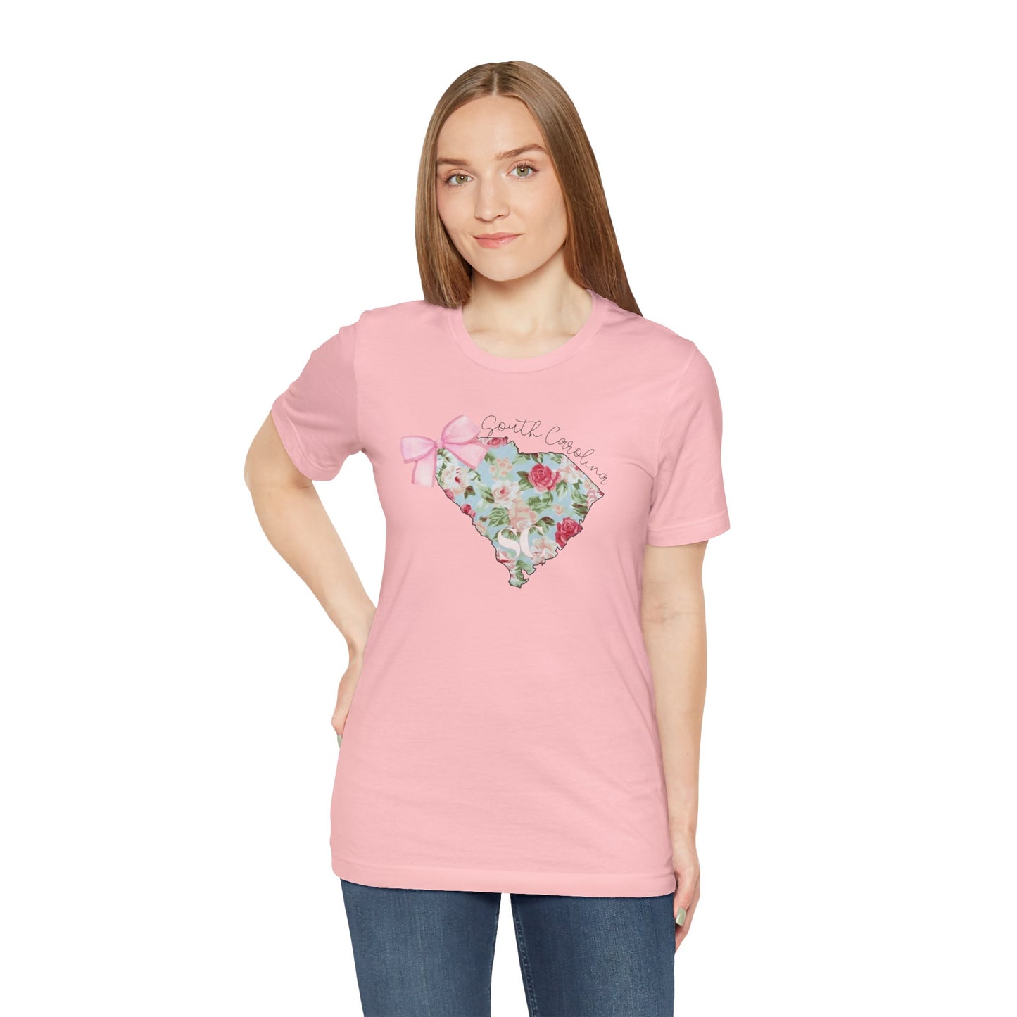 Floral South Carolina Short Sleeve Tee