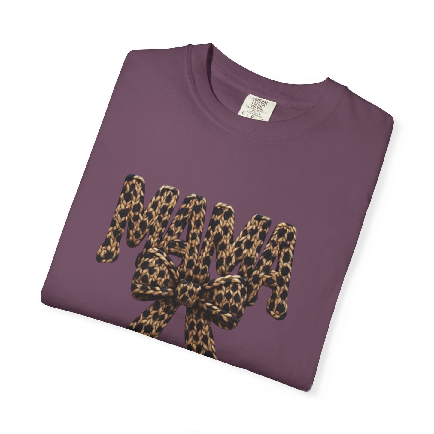 Mama Faux Quilted Cheetah Comfort Colors T-shirt