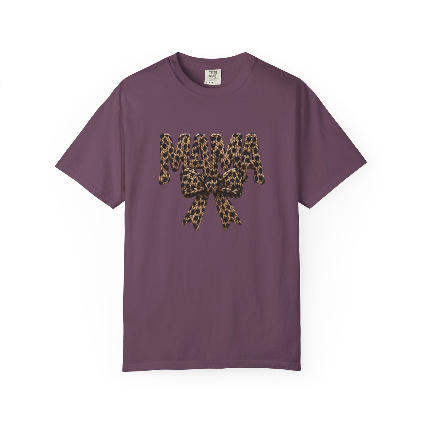 Mama Faux Quilted Cheetah Comfort Colors T-shirt