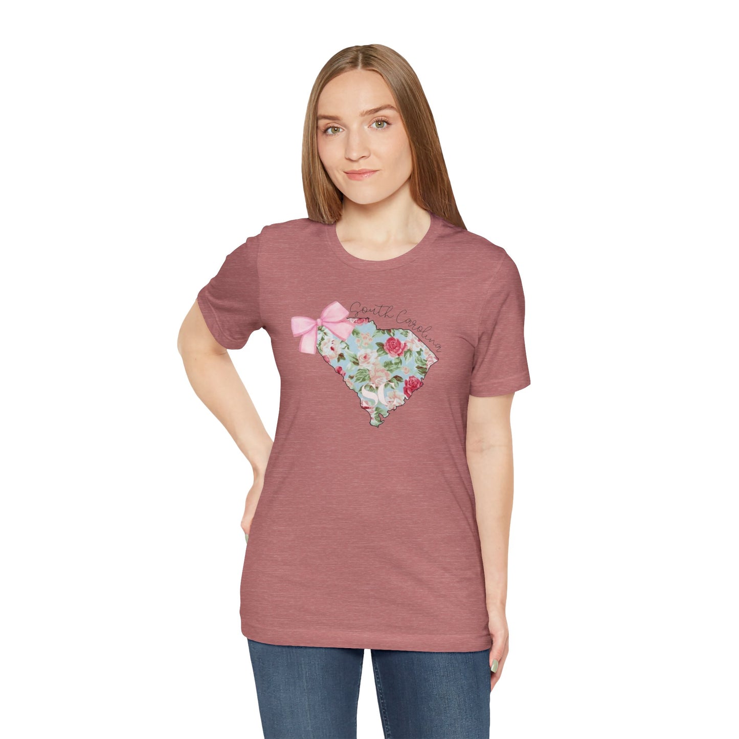 Floral South Carolina Short Sleeve Tee