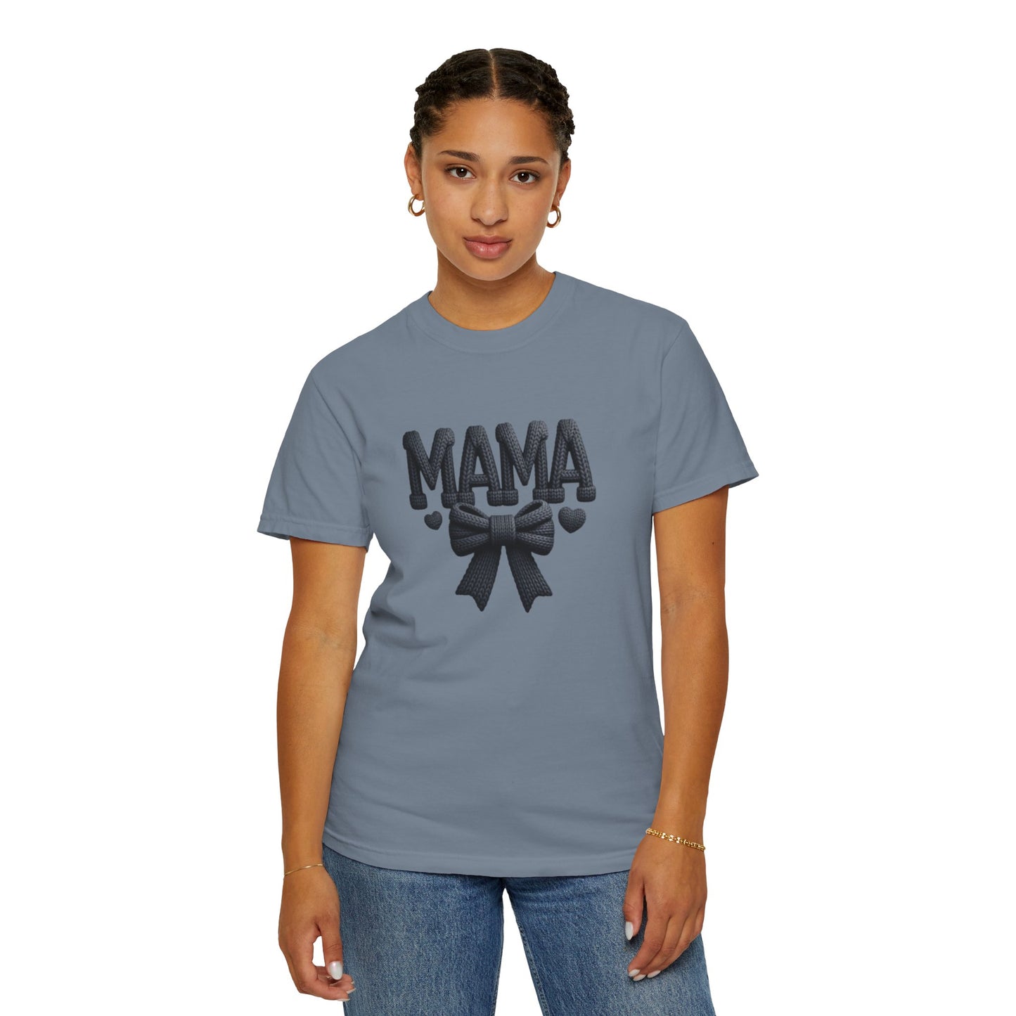 Mama Faux Quilted Design Comfort Colors T-shirt