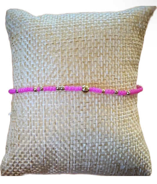 Hot Pink Barn Owl Bracelet