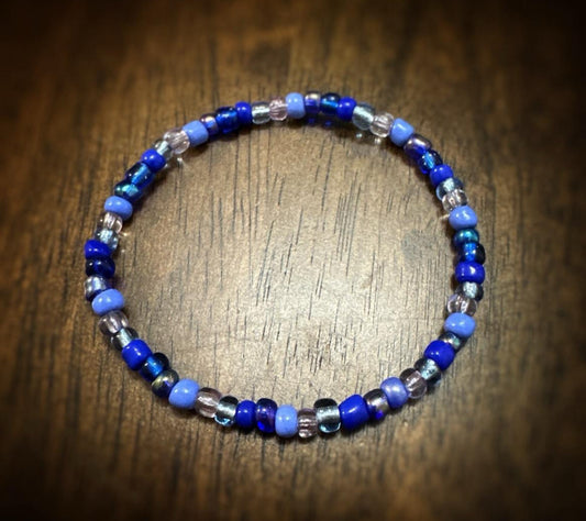 Lavender Blue Beaded Bracelet